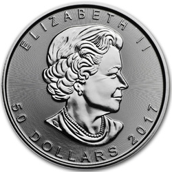 Kanadyjski Liść Klonowy 1 uncja Platyny 2017