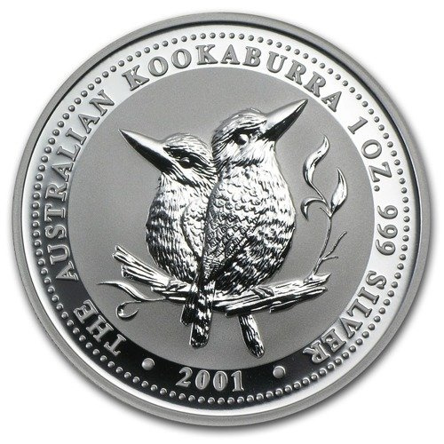 Kookaburra 1 uncja Srebra 2001