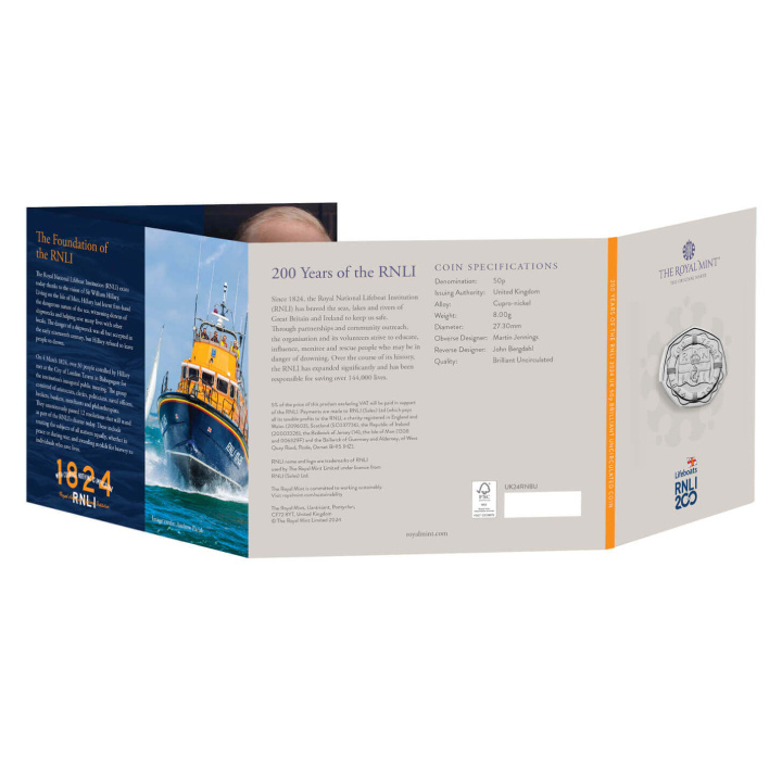 200 Years of the RNLI 50p Miedzionikiel 2024