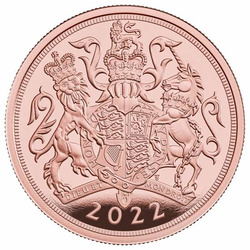 Wielka Brytania: 5 Złotych Suwerenów Elżbieta II 2022 Proof