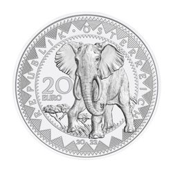 Africa - The Serenity of the Elephant 20 Euro Srebro 2022 Proof