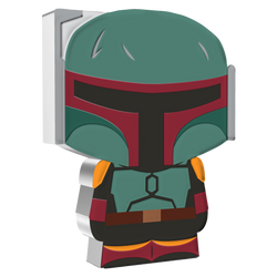 Niue: Star Wars - Boba Fett Chibi Coin kolorowany 1 uncja Srebra 2022 Proof