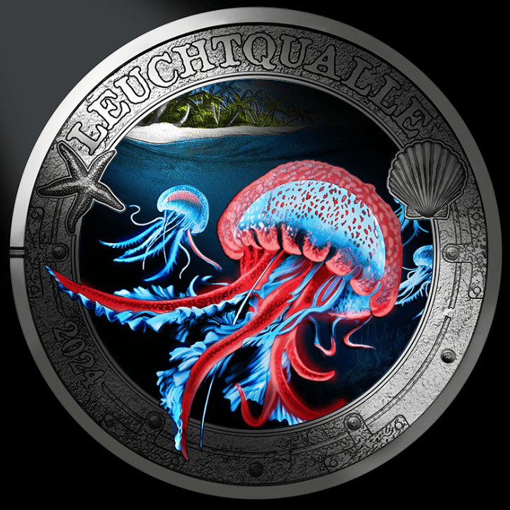 Mauve Stinger kolorowany 3 Euro Miedź 2024