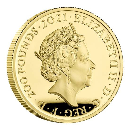 Gothic Crown Portrait 2 uncje Złota 2021 Proof