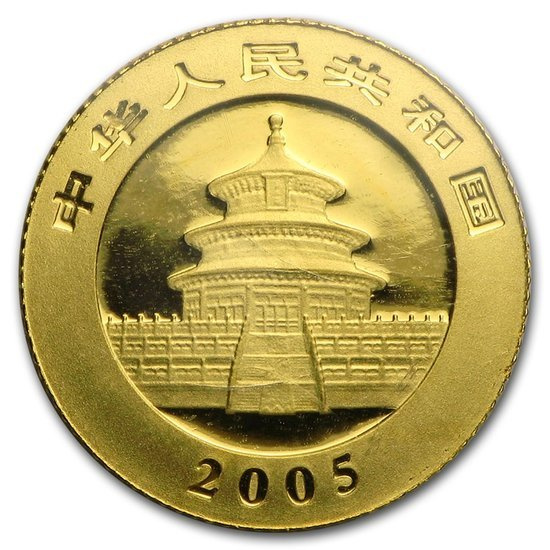 Chińska Panda 1/20 uncji Złota 2005