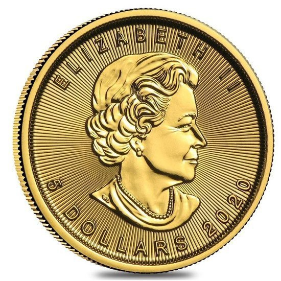 Kanadyjski Liść Klonowy 1/10 uncji Złota 2020