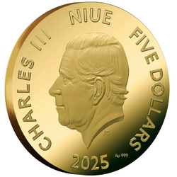 Niue: Year of a Snake 1/25 uncji Złota 2025 Prooflike