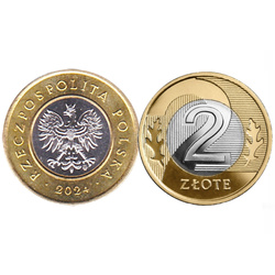 Narodowy Bank Polski: 2 złote Worek Menniczy (100 sztuk) z 2024 UNC