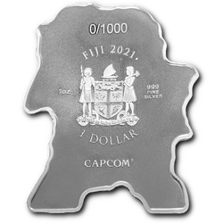 Street Fighter: Mini Fighter Chun Li kolorowany 1 uncja Srebra 2021 Proof