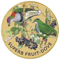 Tuvalu: Superb Fruit-Dove kolorowany Brąz Aluminiowy 2021