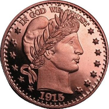 Barber Half Dollar 1 uncja Miedzi