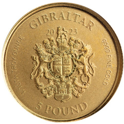 Gibraltar: Lady Justice 1/10 uncji Złota 2023 Proof
