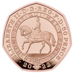 The Platinum Jubilee of Her Majesty The Queen Złoto 50p 2022 Proof 