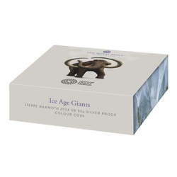 Tales of the Earth - Steppe Mammoth kolorowany 50p Srebro 2024 Proof
