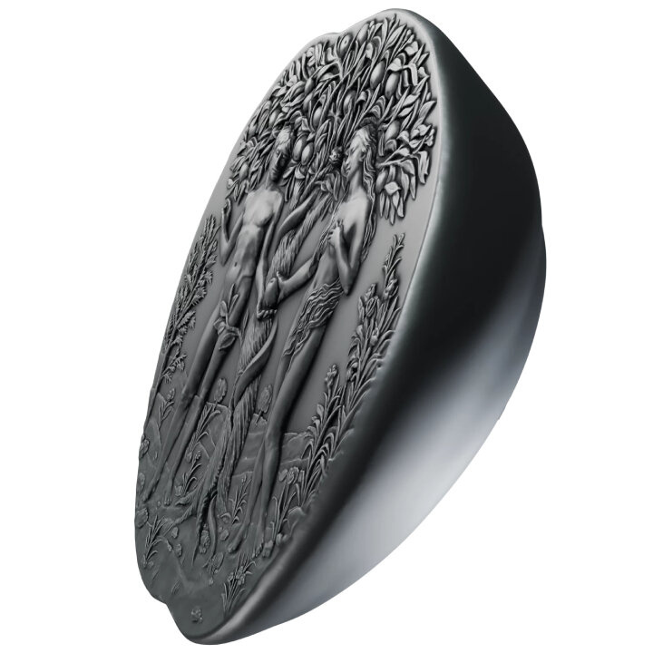 Cameroon: Garden of Eden 5000 CFA Francs Srebro 2024 High Relief Antiqued Coin