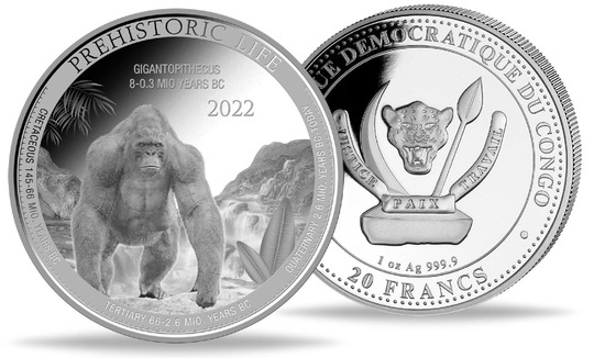 Congo: Prehistoric Life - Gigantopithecus 1 uncja Srebra 2022