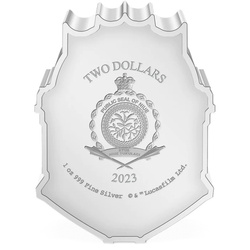 Niue: Star Wars The Mandalorian Helmet - The Armorer kolorowany 1 uncja Srebra 2023 Proof