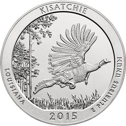 Narodowe Parki Ameryki: Kisatchie 5 uncji Srebra 2015