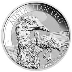 Australijski Emu 1 uncja Srebra 2022 MS 70 NGC First Day of Issue
