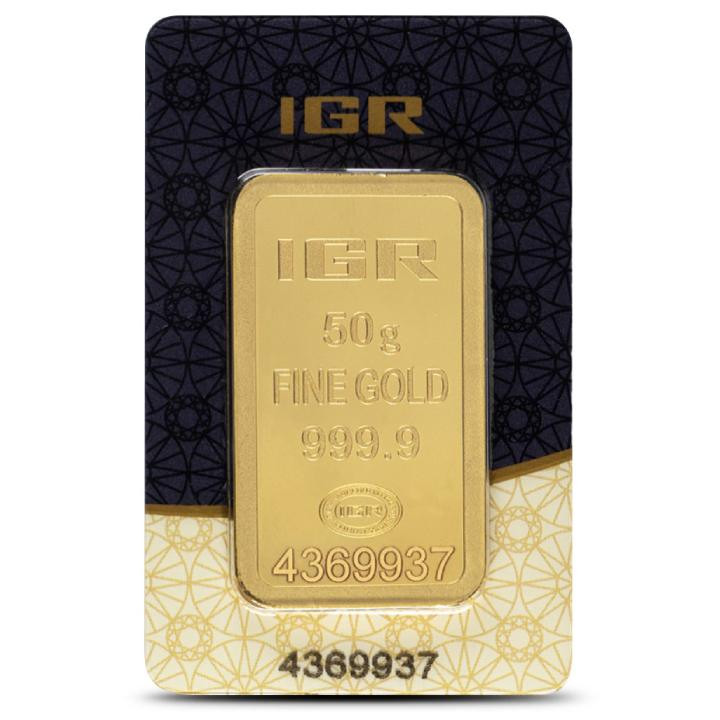 Sztabka IGR 50 gramów Złota LBMA GD Refiner