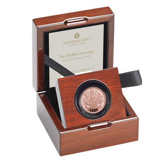 Wielka Brytania: Złoty Suweren Elżbieta II 2022 Proof Piedfort