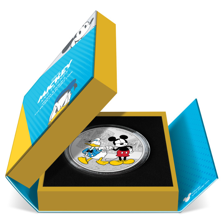 Niue: Disney Mickey & Friends - Donald Duck and Mickey Mouse kolorowany 3 uncje Srebra 2023 Proof