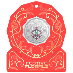 Christmas Decoration - Festive Floral kolorowany 50c Miedzionikiel 2026