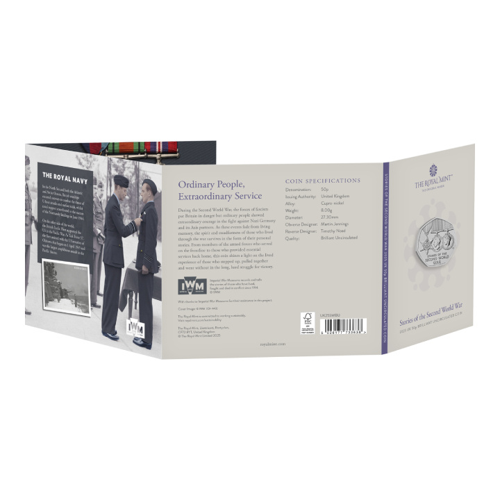 Stories of The Second World War 50p Miedzionikiel 2025