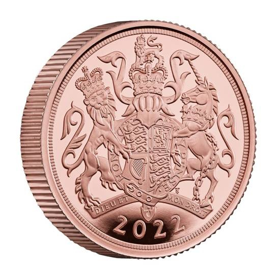 Wielka Brytania: Złoty Suweren Elżbieta II 2022 Proof Piedfort