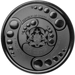 Ghana: Alien kolorowany 1 uncja Srebra 2023 Black Rhodium Proof