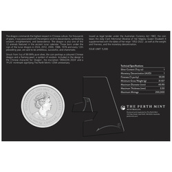 Perth Mint: Lunar III - Rok Smoka "Liliowy Smok" kolorowany 1 uncja Srebra 2024 (Sydney Money Expo Anda Special)