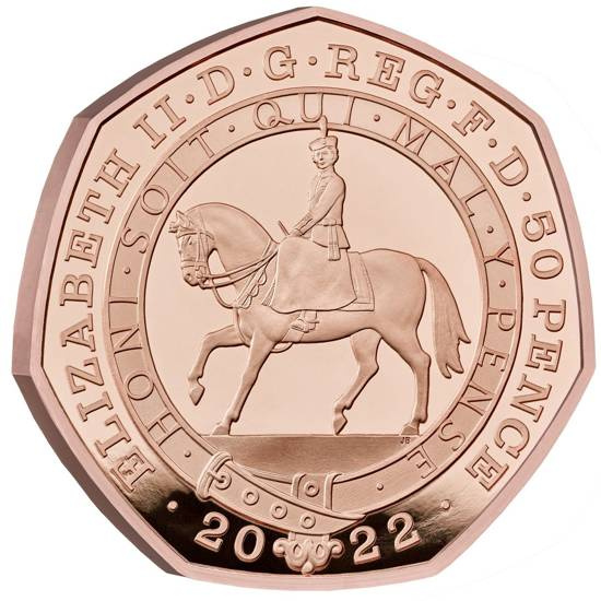 The Platinum Jubilee of Her Majesty The Queen Złoto 50p 2022 Proof