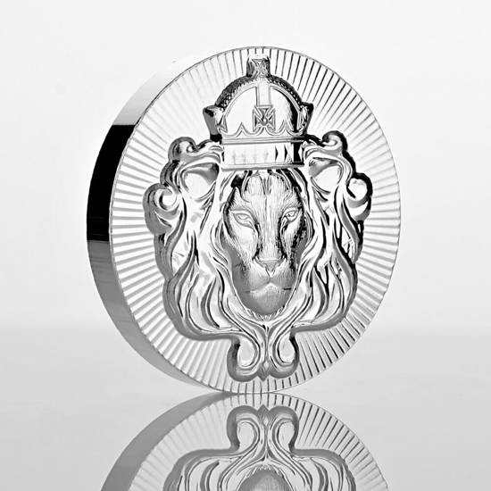 Scottsdale Mint Lion Stacker 2 uncje Srebra Round