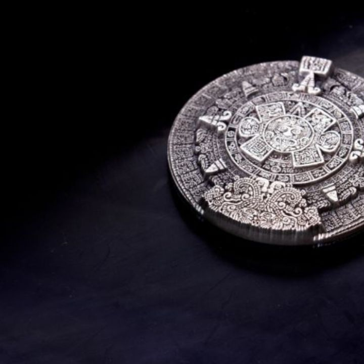 Aztec Sun Stone Stacker 2 uncje Srebra 2022