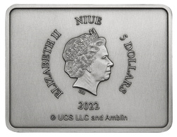 Niue: Jurassic World Dominion - Raptor Country kolorowany 2 uncje Srebra 2022 Sign Shaped Coin