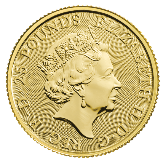 Bestie Królowej: Biały Koń Hanoweru 1/4 uncji Złota 2020