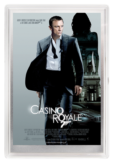 Plakat filmowy: 007 James Bond - Casino Royale 5 gramów Srebra 2020 (Srebrna Folia)