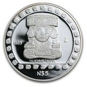 Seria Prekolumbijska: Huehuetéotl 1 uncja Srebra 1993 Proof