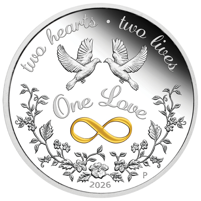 One Love kolorowany 1 uncja Srebra 2026 Proof