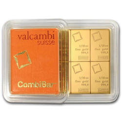 Sztabka Valcambi 10 x 1/10 uncji Złota CombiBar LBMA GD Refiner