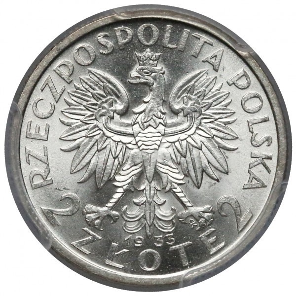 Polska: "Głowa Kobiety" 2 zł Srebro Rożne Roczniki