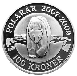 Niedźwiedź Polarny 1 uncja Srebra 2007