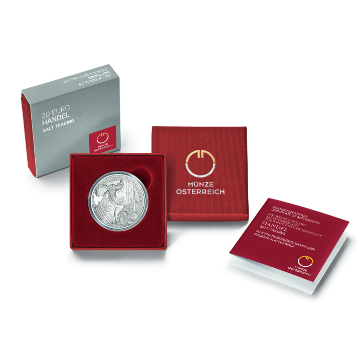 The White Gold of Hallstatt - Salt Trading 20 Euro Srebro 2024 Proof