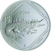 Seria Endangered Animals: Cocodrilo de rio 1 uncja Srebra 2000