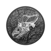 Canada: Discovering Dinosaurs - Mercury's Horned Face 1 uncja Srebra 2022 Proof