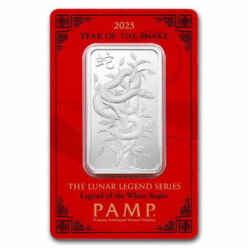 Sztabka Pamp Year of the Snake - Legend of the White Snake 1 uncja Srebra 2025 LBMA GD Refiner