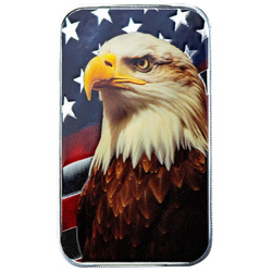 Sztabka Scottsdale Mint - Patriotic Bald Eagle kolorowana 1 uncja Srebra 