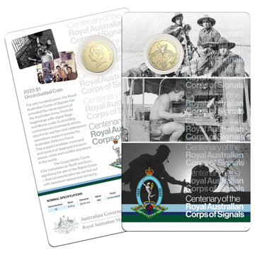Centenary of of Royal Australian Corps of Signal $1 Brąz Aluminiowy 2025