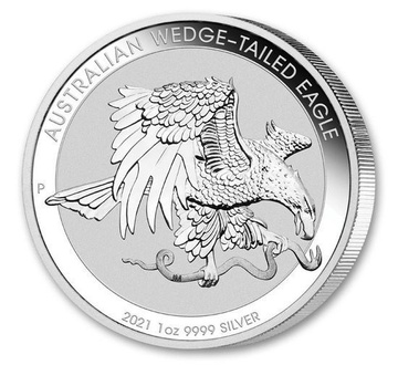 Orzeł Australijski 1 uncja Srebra 2021