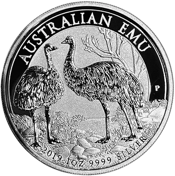 Australijski Emu 1 uncja Srebra 2019 Error